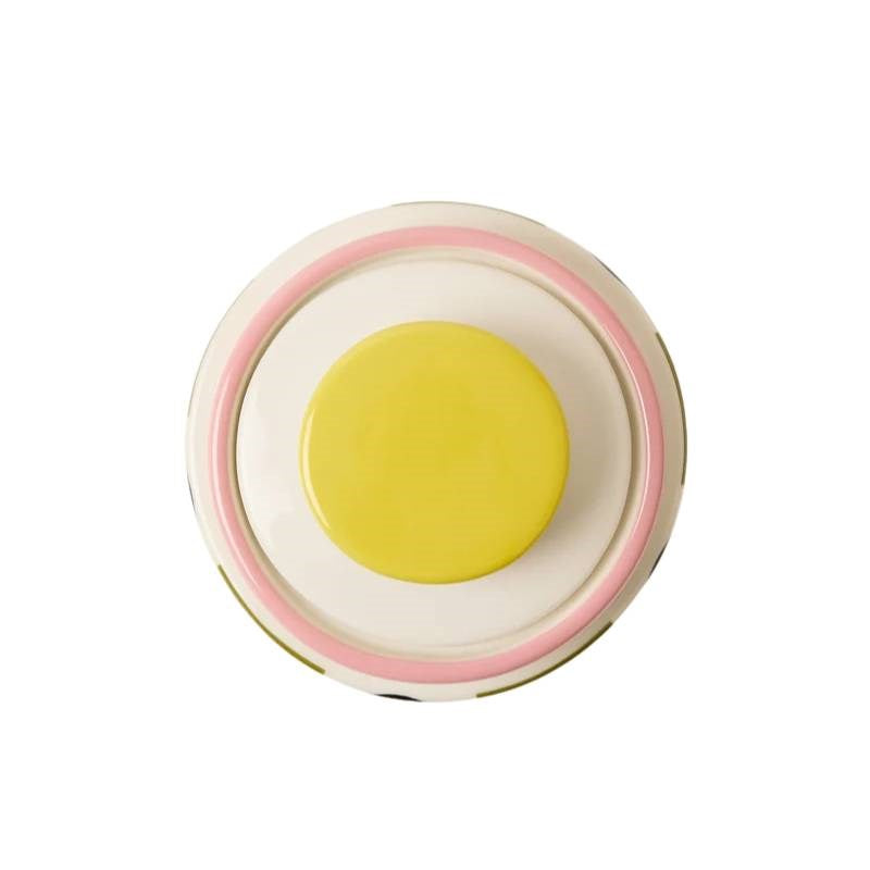 Spot Square Oval Storage Jar in pink