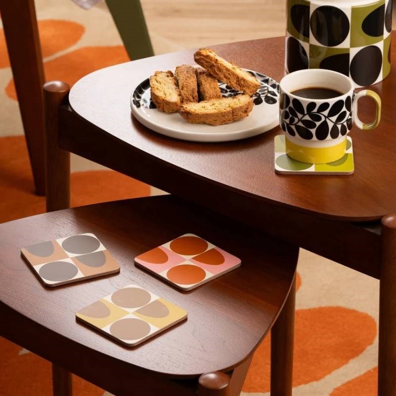 Spot Square Oval Coasters, set of 4