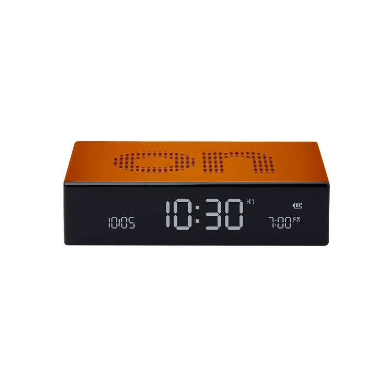 Lexon Flip Premium Alarm Clock in orange