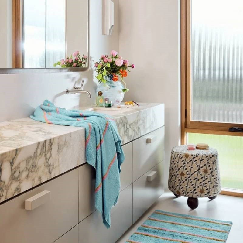 Aegean Stripe Bath Mat 55 x 80 cm