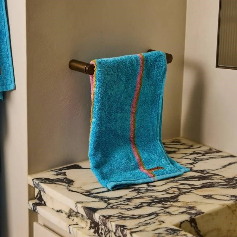 Aegean Stripe Bamboo Terry Hand Towel 65x45 cm