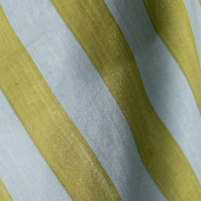 Artisan Stripe Tea Towel with Fringes in green, blue