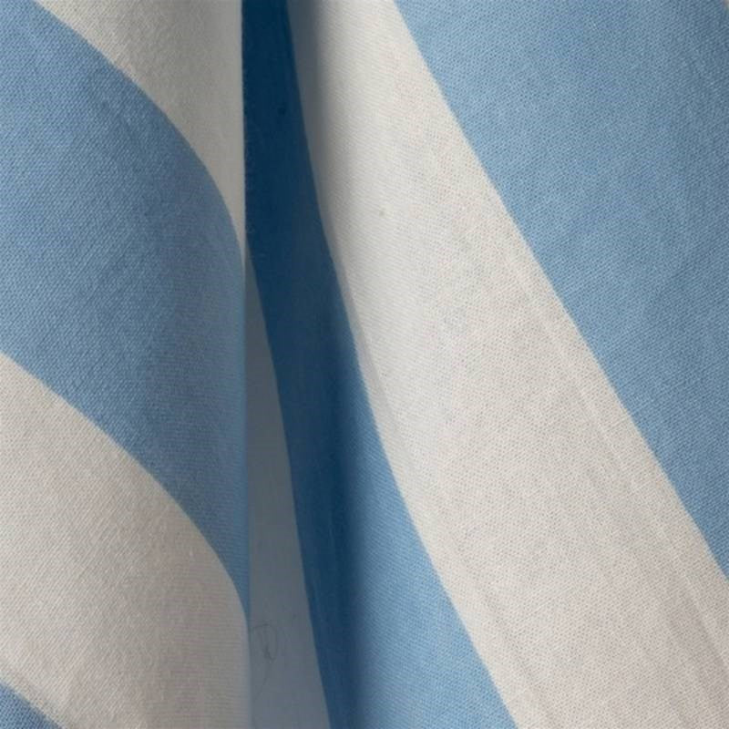 Artisan Stripe Tea Towel with Fringes in ivory, blue