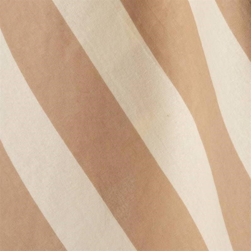 Artisan Stripe Tea Towel with Fringes in ivory, sand