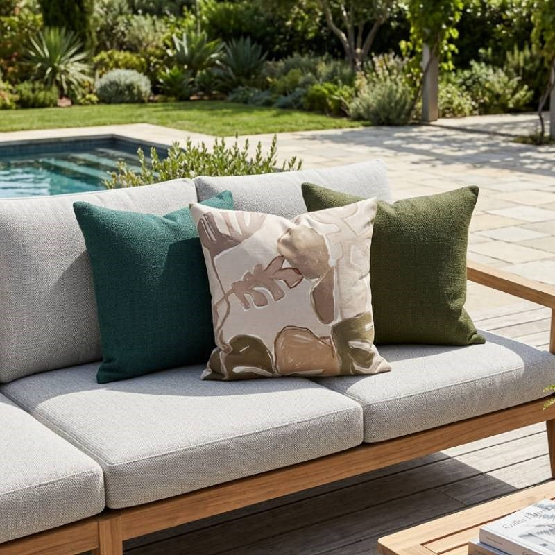 Papeete Outdoor Cushion 50cm in seagrass