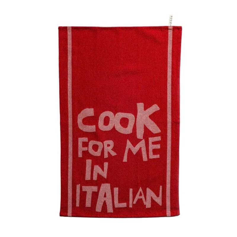 Cook for me in Italian Tea Towel