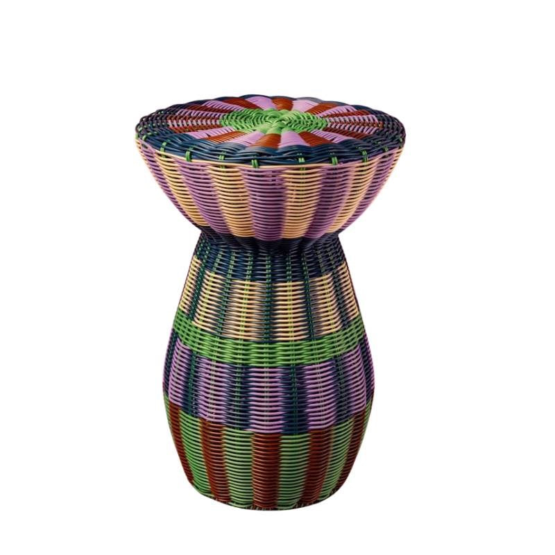 Accent Table in Lilac & Brown