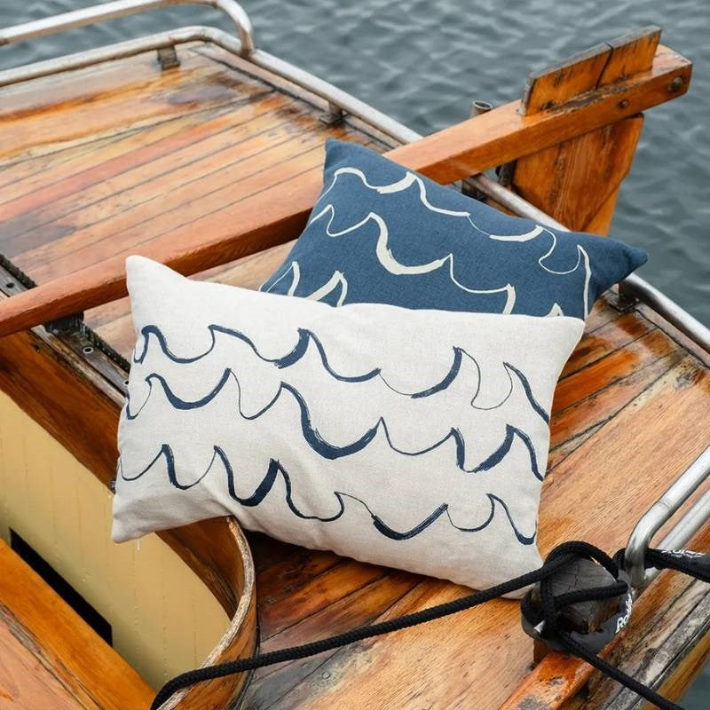 Wave Cushion Cover 60x40 in nature