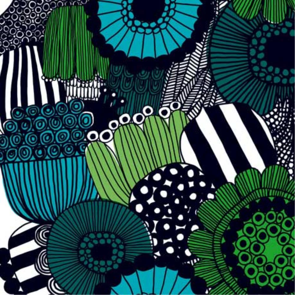 Siirtolapuutarha Acrylic Fabric in green, blue