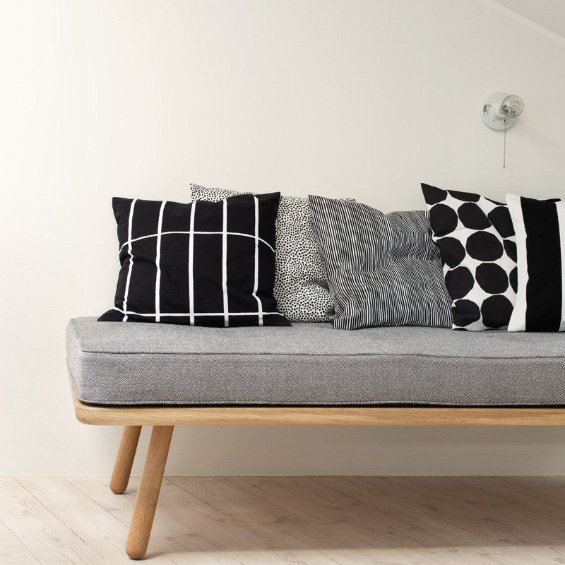 Tiiliskivi Cushion Cover 50cm in black, white