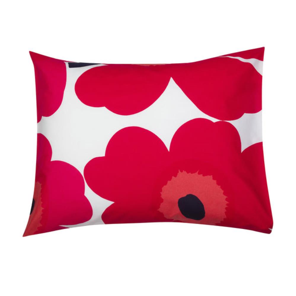 Unikko Pillow Case 50x70cm in white, red