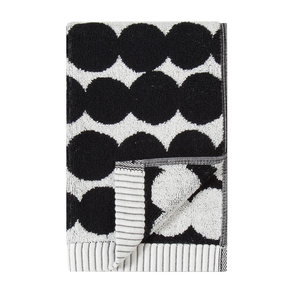 Rasymatto Guest Towel 30x50cm in white, black