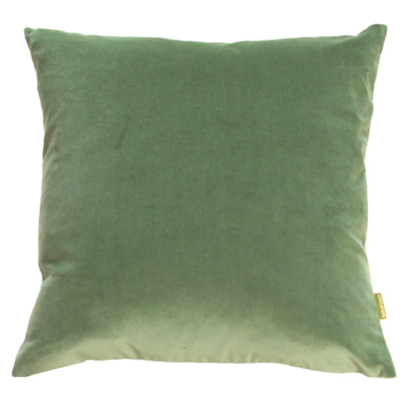 Spearmint Green Velvet Cushion Cover 45cm with Linen back
