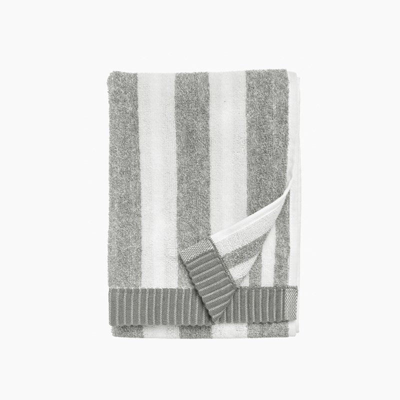 Kaksi Raitaa Guest Towel 30x50cm in white, grey