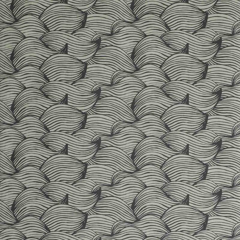 Wave Acrylic Coated Cotton in grey - Bolt of Cloth - Spira