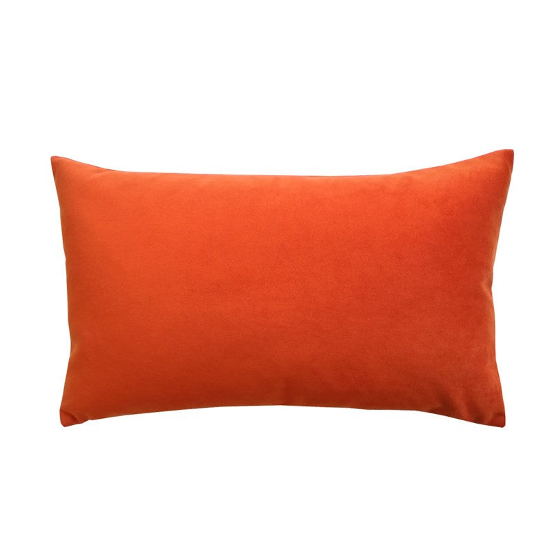 Plush Velvet Cushion Cover 50x30cm in paprika
