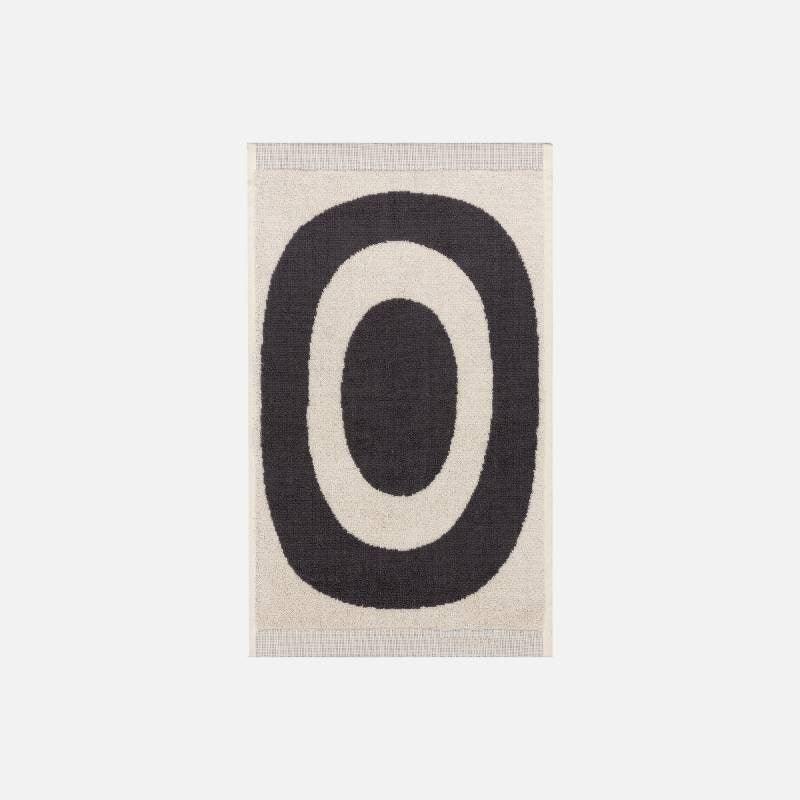 Melooni Guest Towel 30 x 50cm in charcoal, off white - Bolt of Cloth - Marimekko
