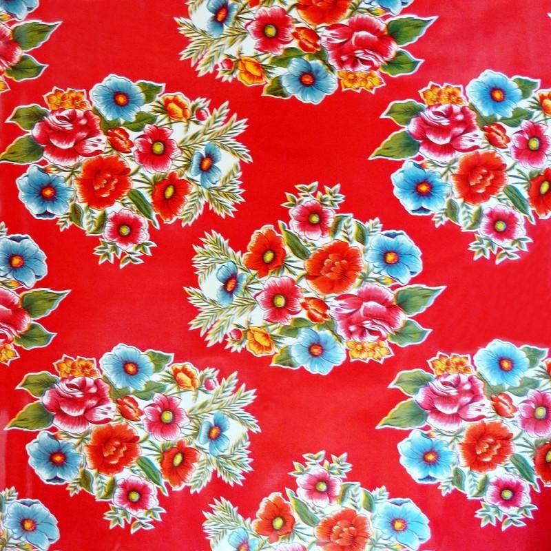 Ramilletes Oilcloth in red - Bolt of Cloth - Kitsch Kitchen