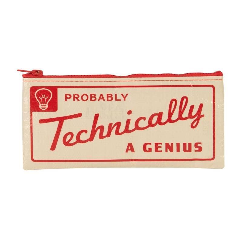 Pencil Case - Probably a Genius - Bolt of Cloth - Blue Q