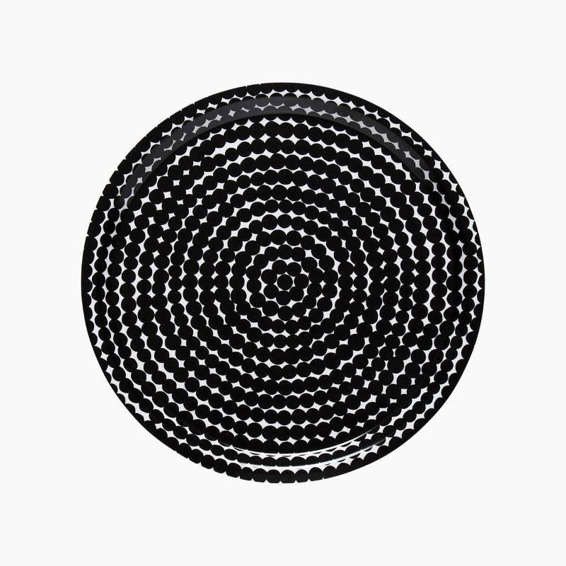 Rasymatto Tray 31cm in black, white - Bolt of Cloth - Marimekko