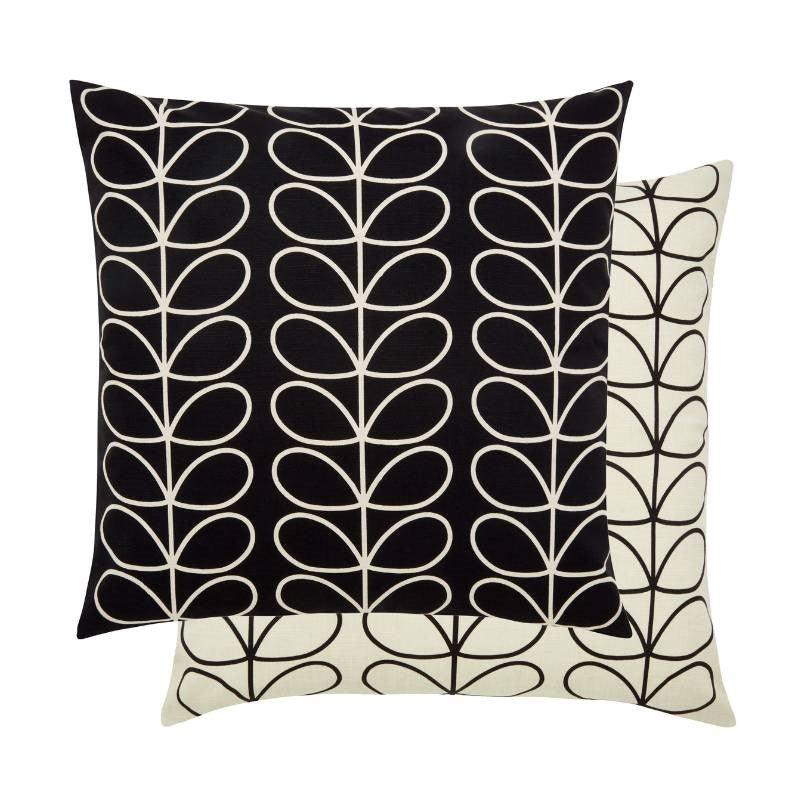 Small Linear Stem Cushion 50cm in monochrome - Bolt of Cloth - Orla Kiely