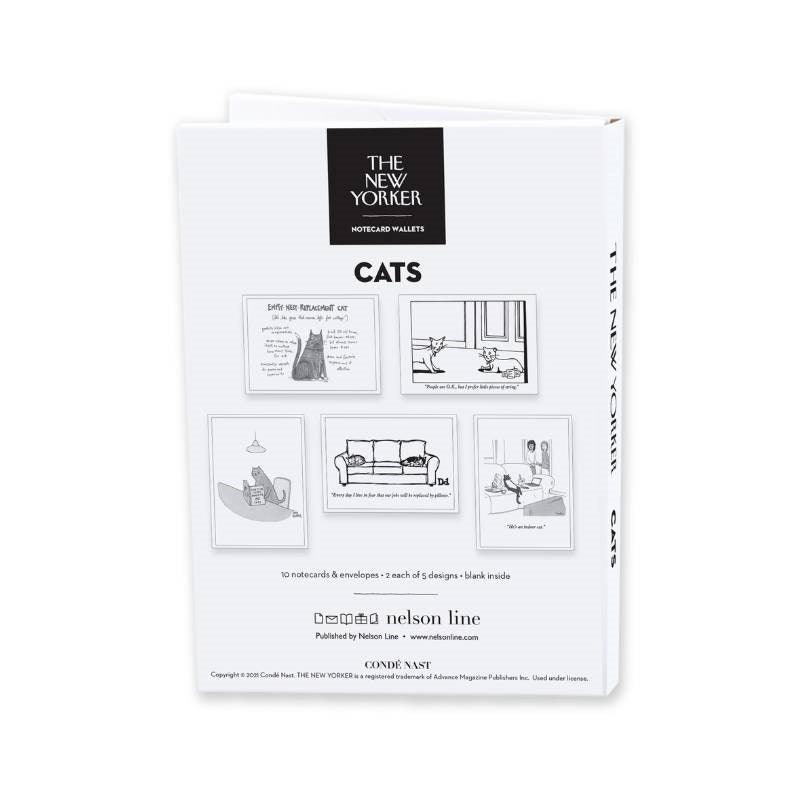The New Yorker Cats Notecards 10 pack - Bolt of Cloth - The New Yorker