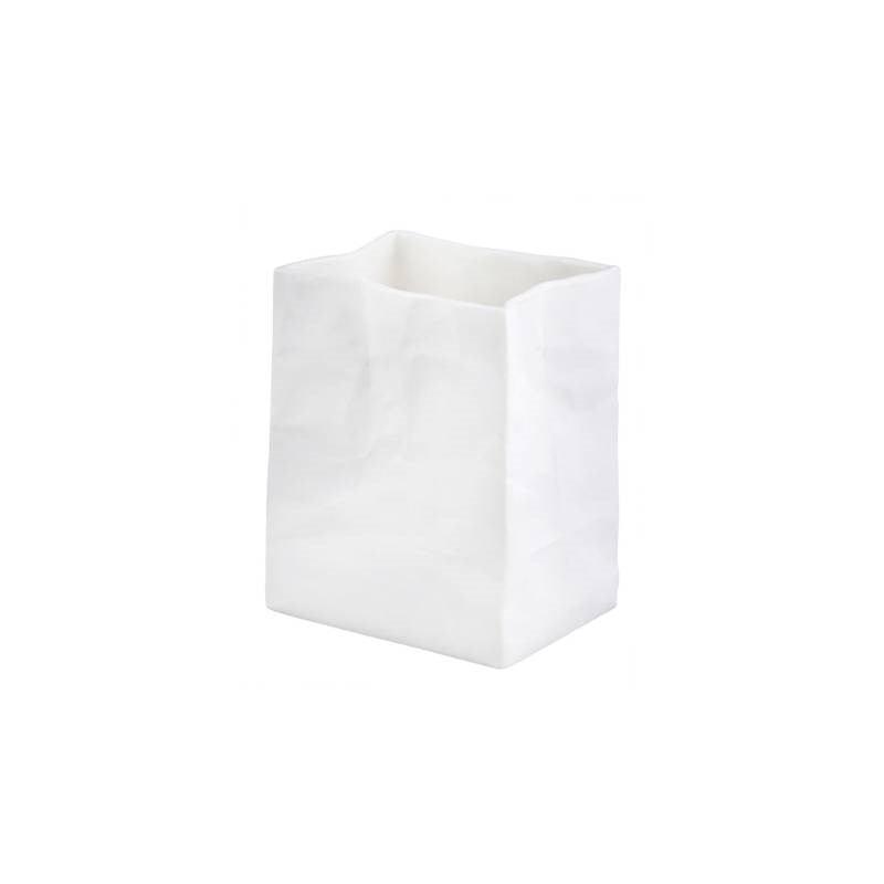 Rader Paper Bag Porcelain Vase Small - Bolt of Cloth - Rader