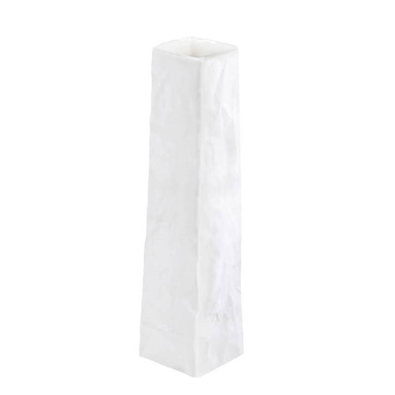 Rader Paper Bag Porcelain Vase Tall - Bolt of Cloth - Rader