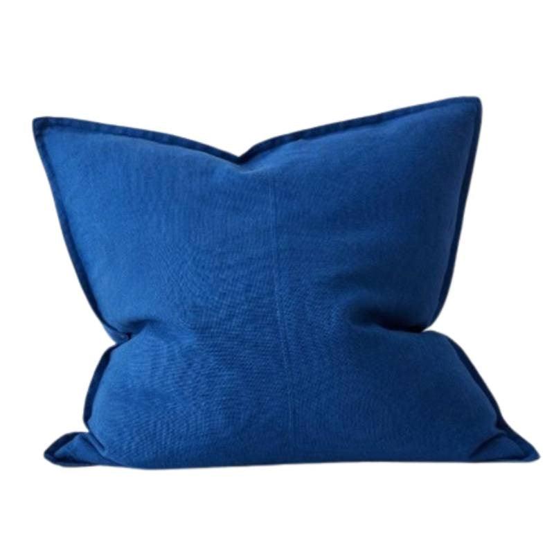 Como Linen Cushion Cover 50cm in cobalt - Bolt of Cloth - Weave
