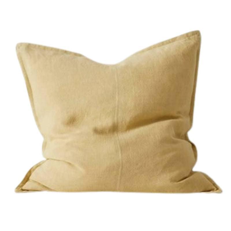 Como Linen Cushion Cover 50cm in limoncello - Bolt of Cloth - Weave