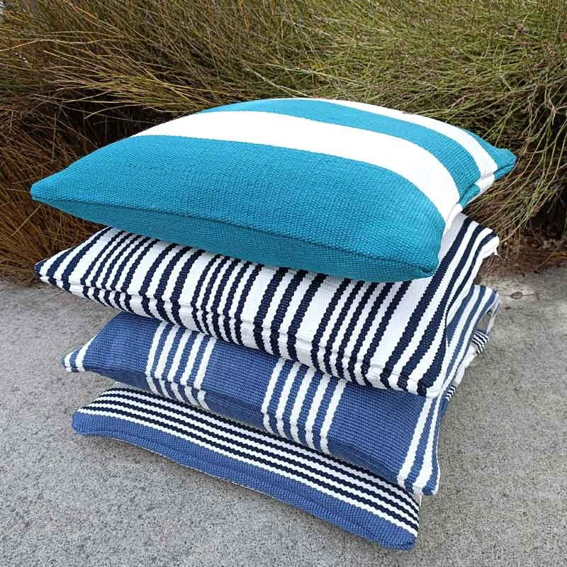 Peacock Stripe Outdoor Cushion Cover 50cm
