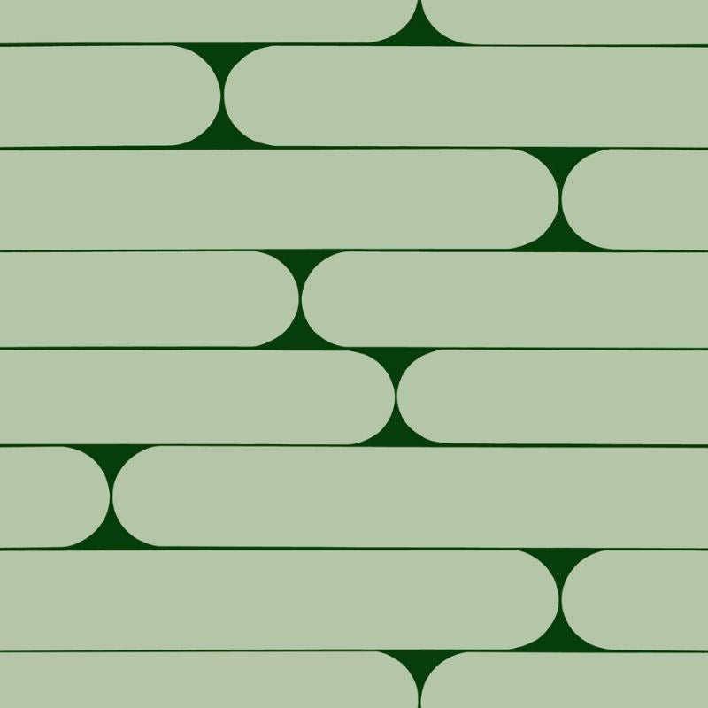 Putki Wallpaper in green