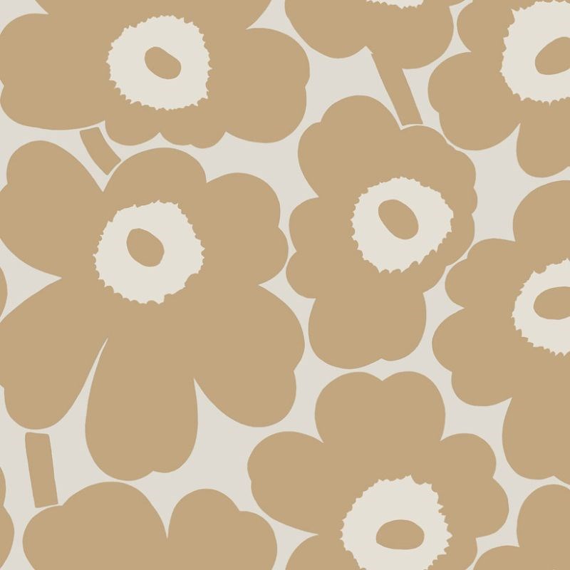 Unikko Wallpaper in light brown