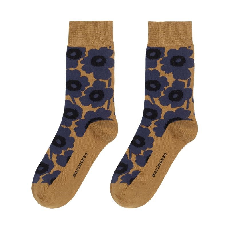 Kirmailla Unikko Socks in brown, blue, black