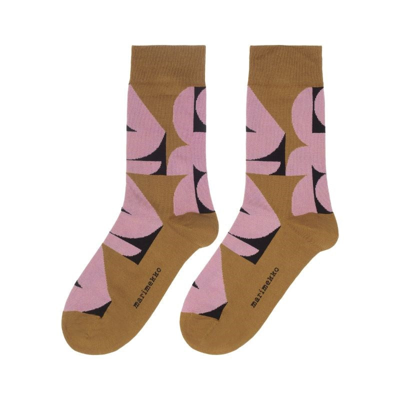 Kasvaa Pilari Socks in brown, lilac, black