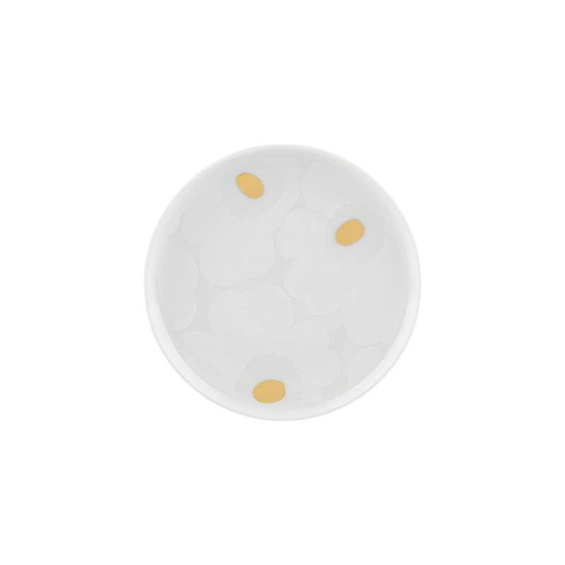 Unikko Plate 13.5cm in white, gold