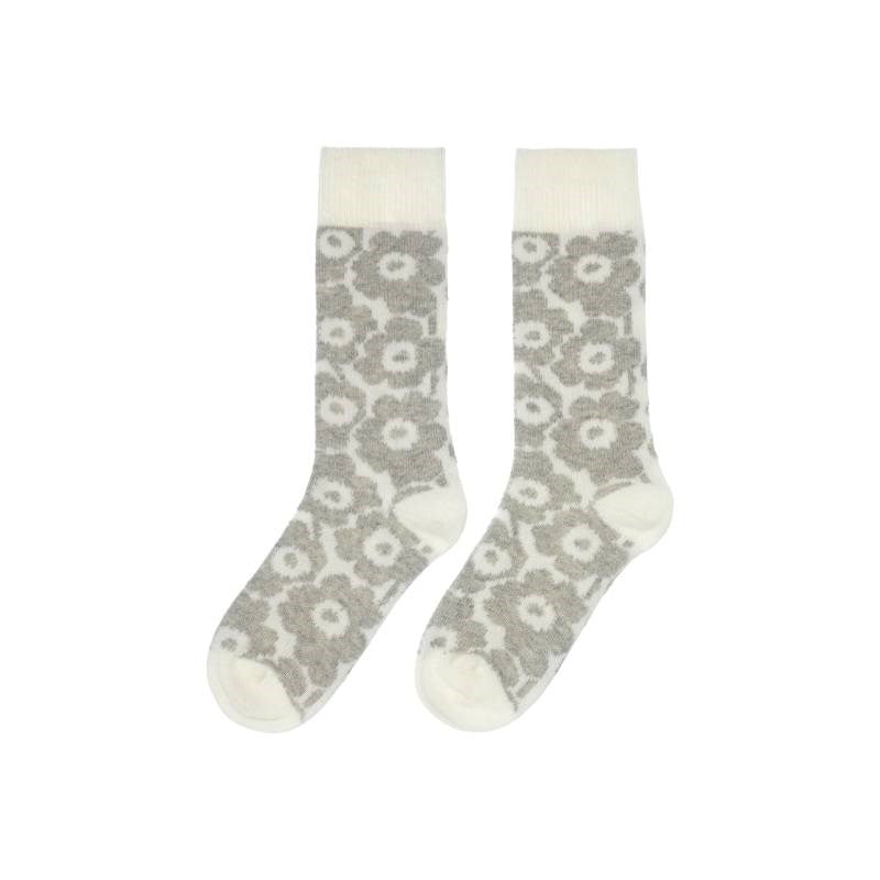 Oras Unikko Wool Socks in white, light grey