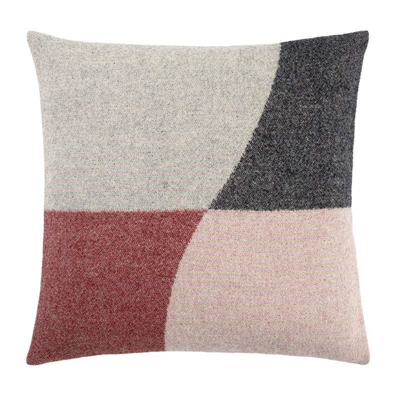 Sambara Cushion Cover 50cm in off-white, red, brown