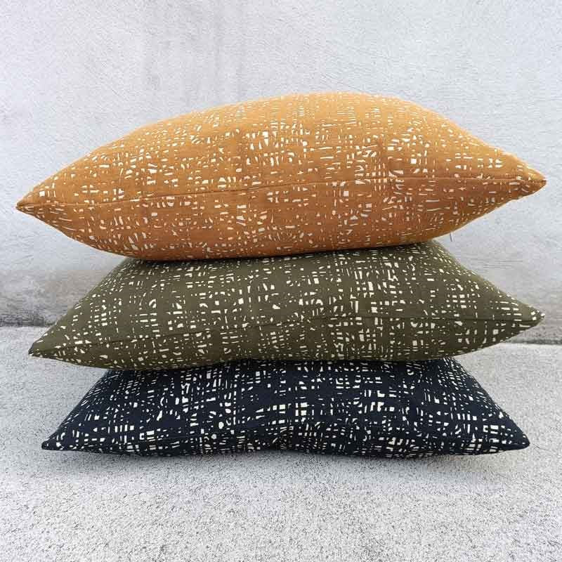 Bark Texture Cushion Cover 50cm in orange