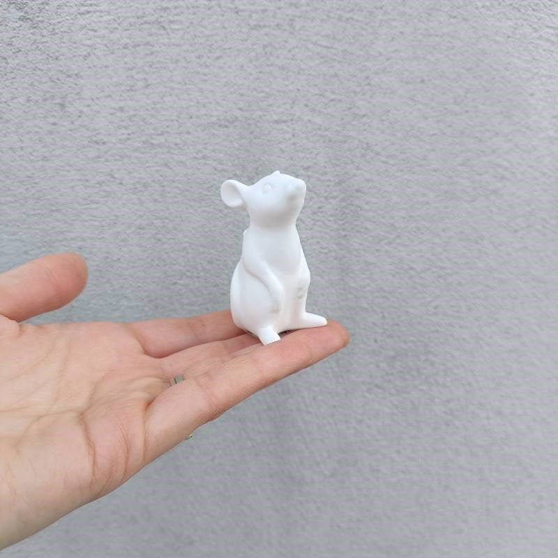 Porcelain Standing Mouse Small