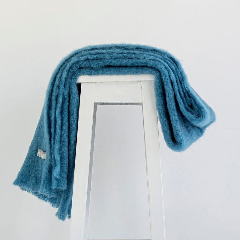 Windermere Mohair Throw 185 x 130cm in lake