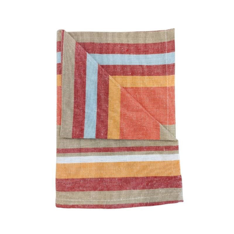 Terracotta Stripe Tea Towel