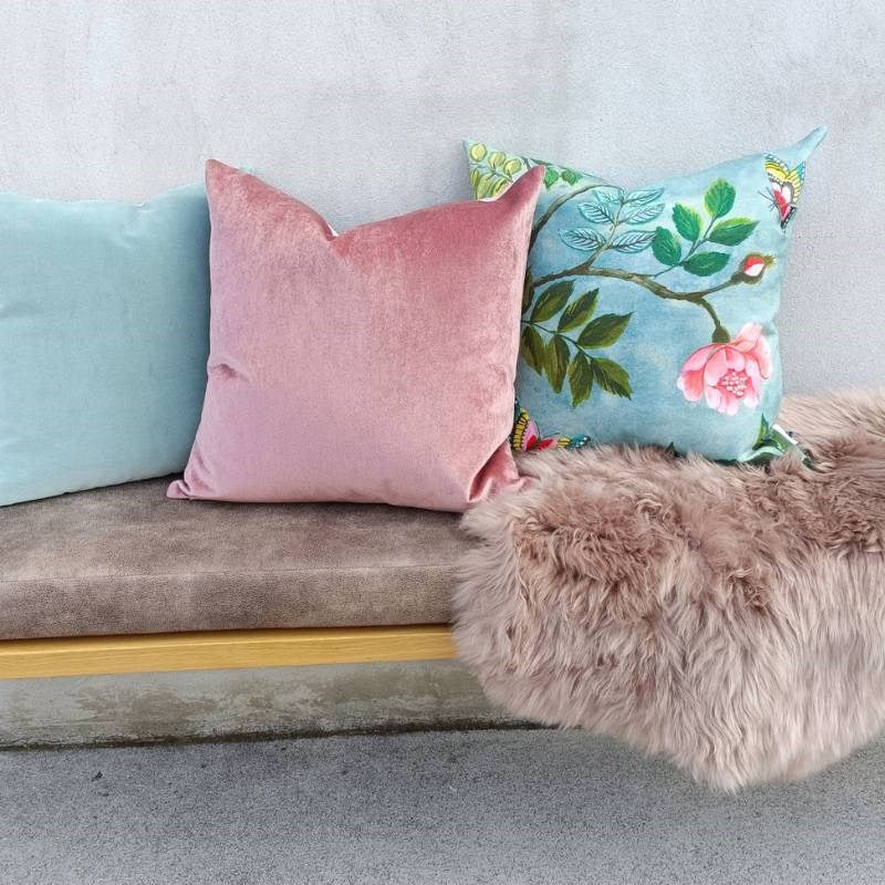 Casimir Shimmer Velvet Cushion Cover 50cm in blush