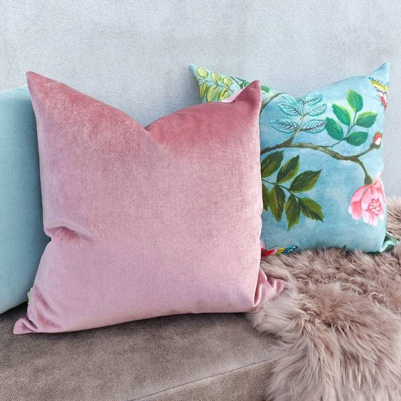 Casimir Shimmer Velvet Cushion Cover 50cm in blush