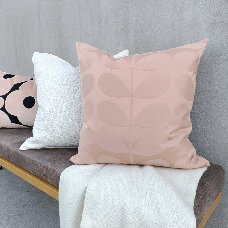 Jacquard Stem Cushion Cover 50cm in tea rose