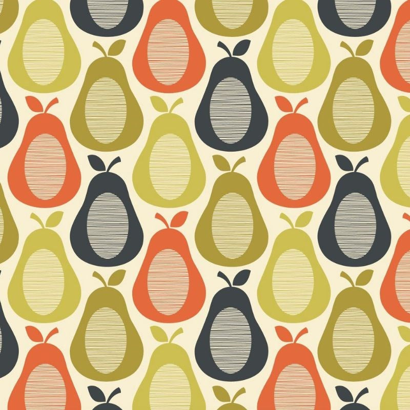 Scribble Pear PVC Coated Cotton in multi