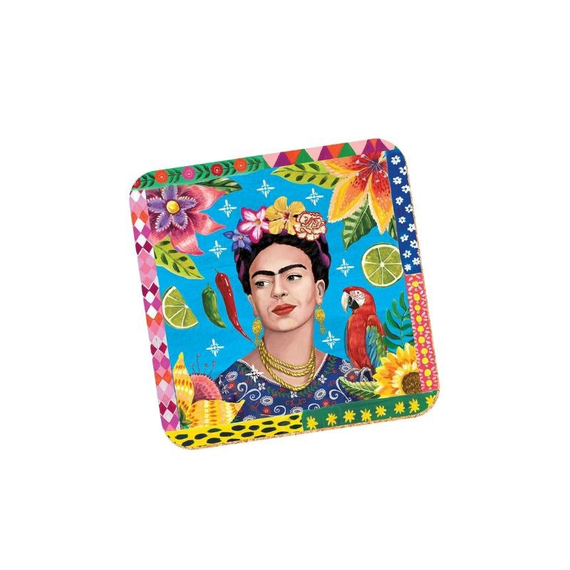 Frida with Parrot Coaster