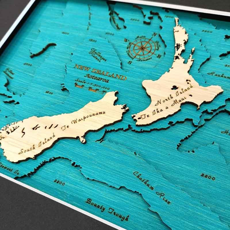 New Zealand 3D Wooden Map - Small