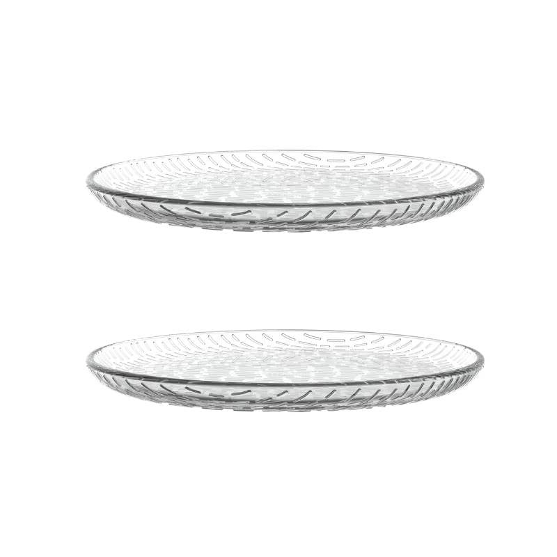 Syksy Glass Plate 17cm in clear - Set of 2