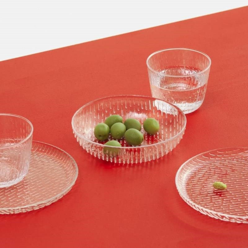 Syksy Glass Plate 17cm in clear - Set of 2